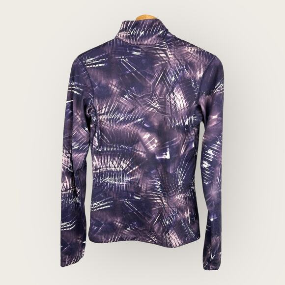 Nike Pro Womens size Small Warm Dri-Fit Half Zip Jacket Pullover Purple Dynasty - Picture 3 of 11